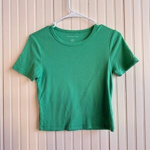 American Eagle Outfitters Green Crew Neck Short Sleeve Basic T -Size‎ M-